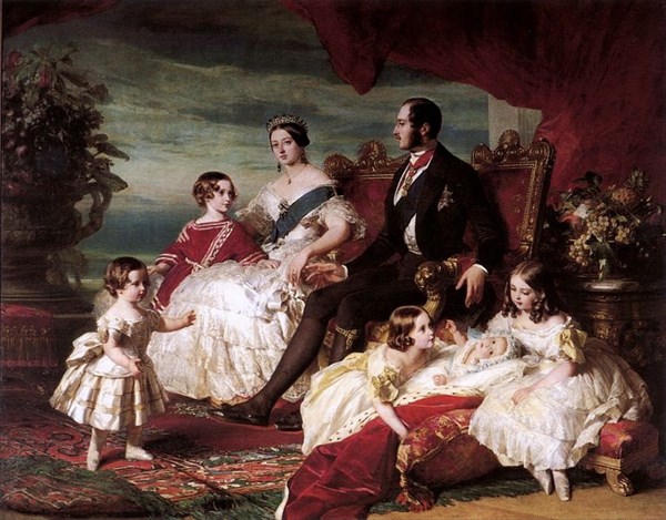 007- Королева Виктория и принц Альберт с детьми-Franz_Xaver_Wint